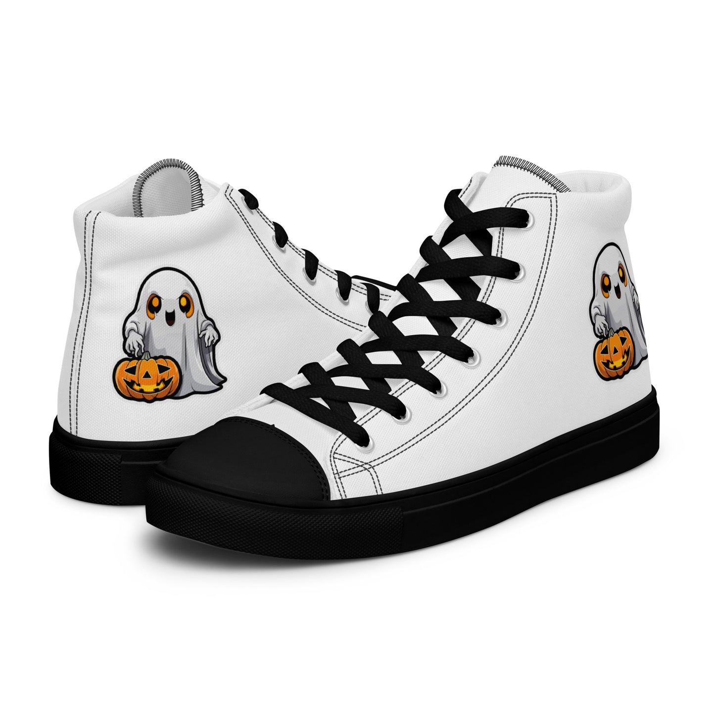 Halloween Men’s high top canvas shoes