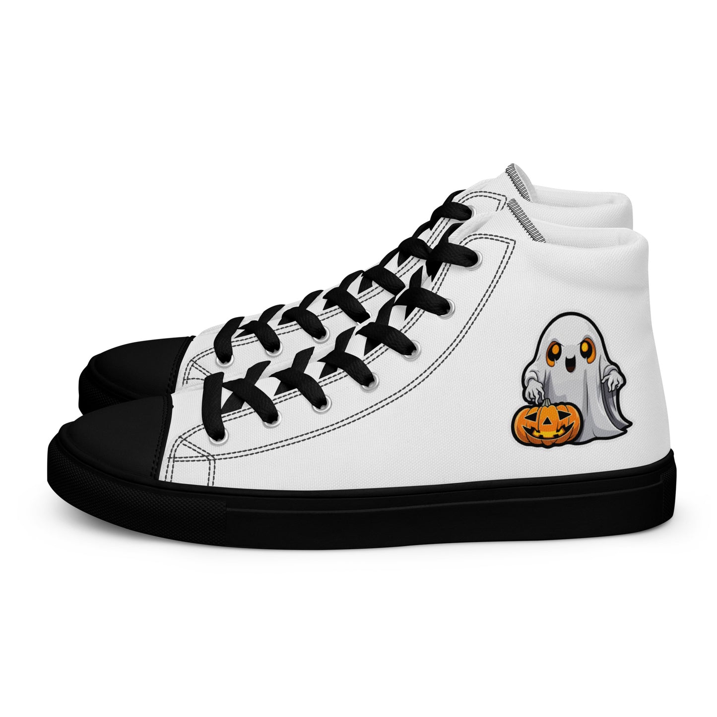 Halloween Men’s high top canvas shoes