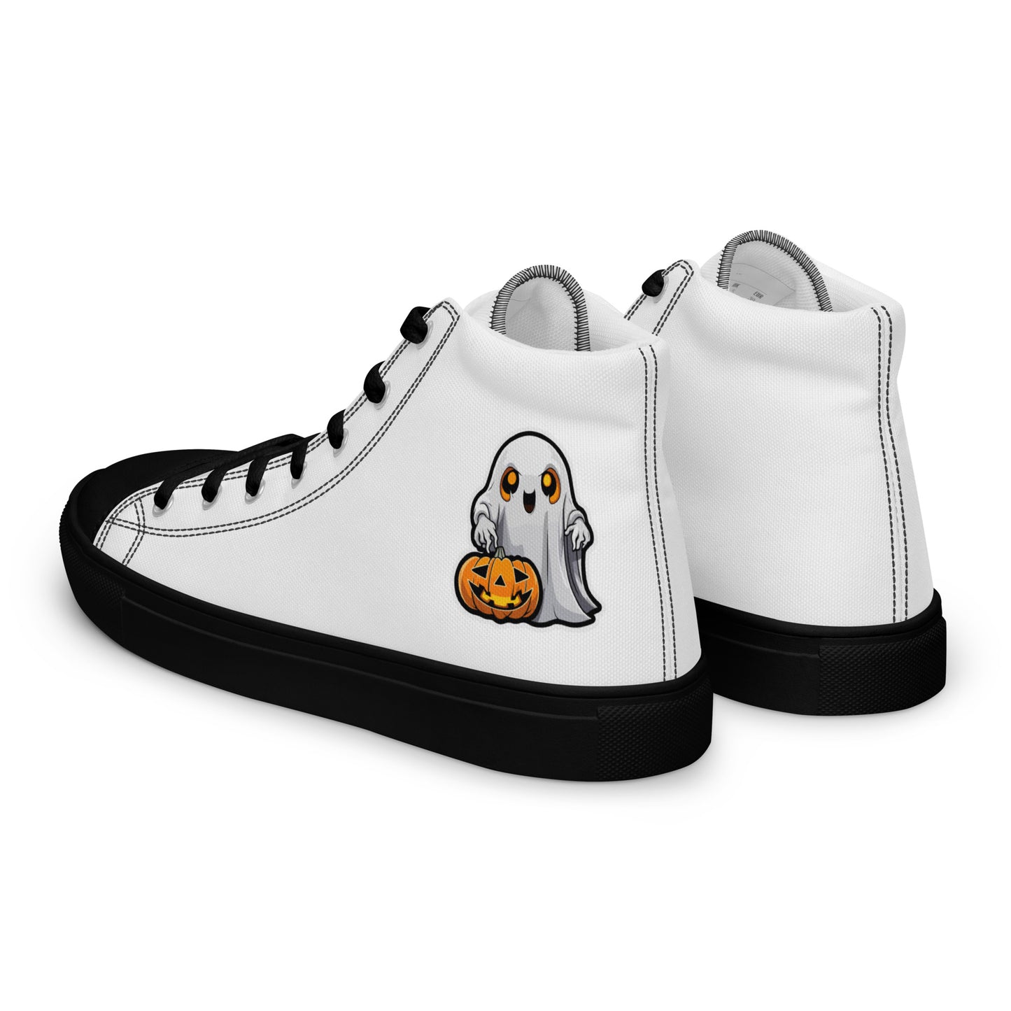 Halloween Men’s high top canvas shoes