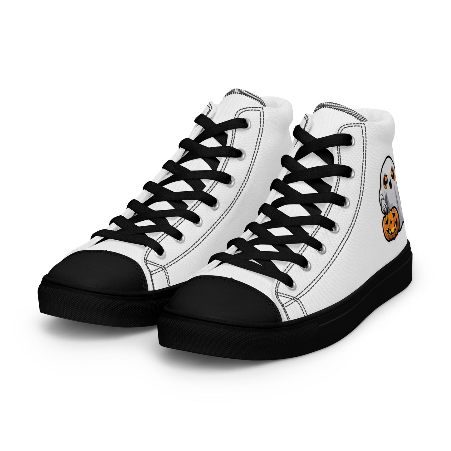 Halloween Men’s high top canvas shoes