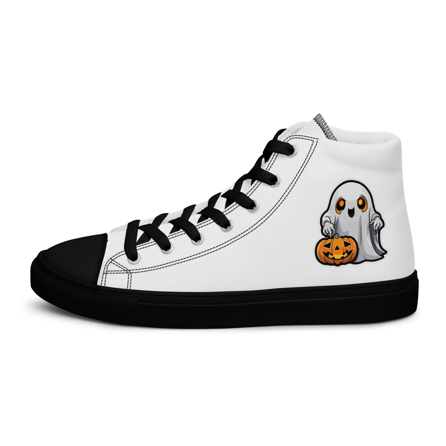 Halloween Men’s high top canvas shoes