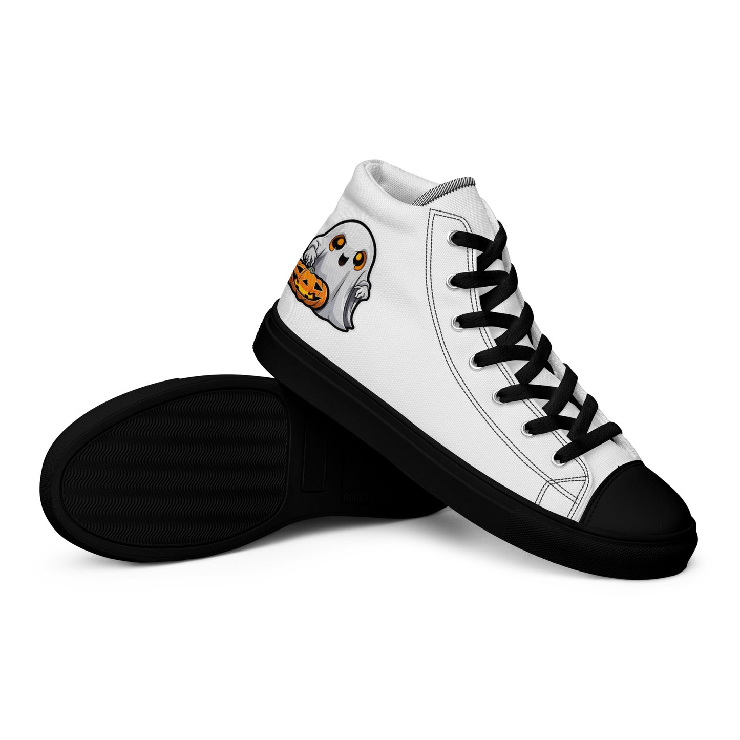 Halloween Men’s high top canvas shoes