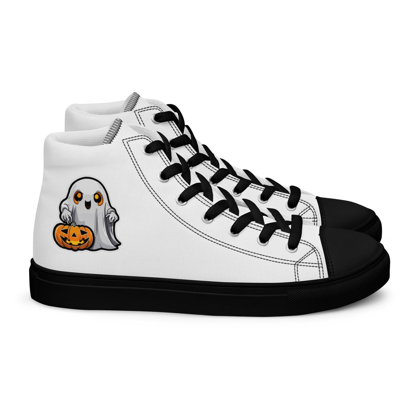 Halloween Men’s high top canvas shoes