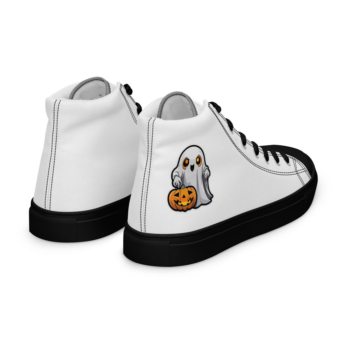 Halloween Men’s high top canvas shoes