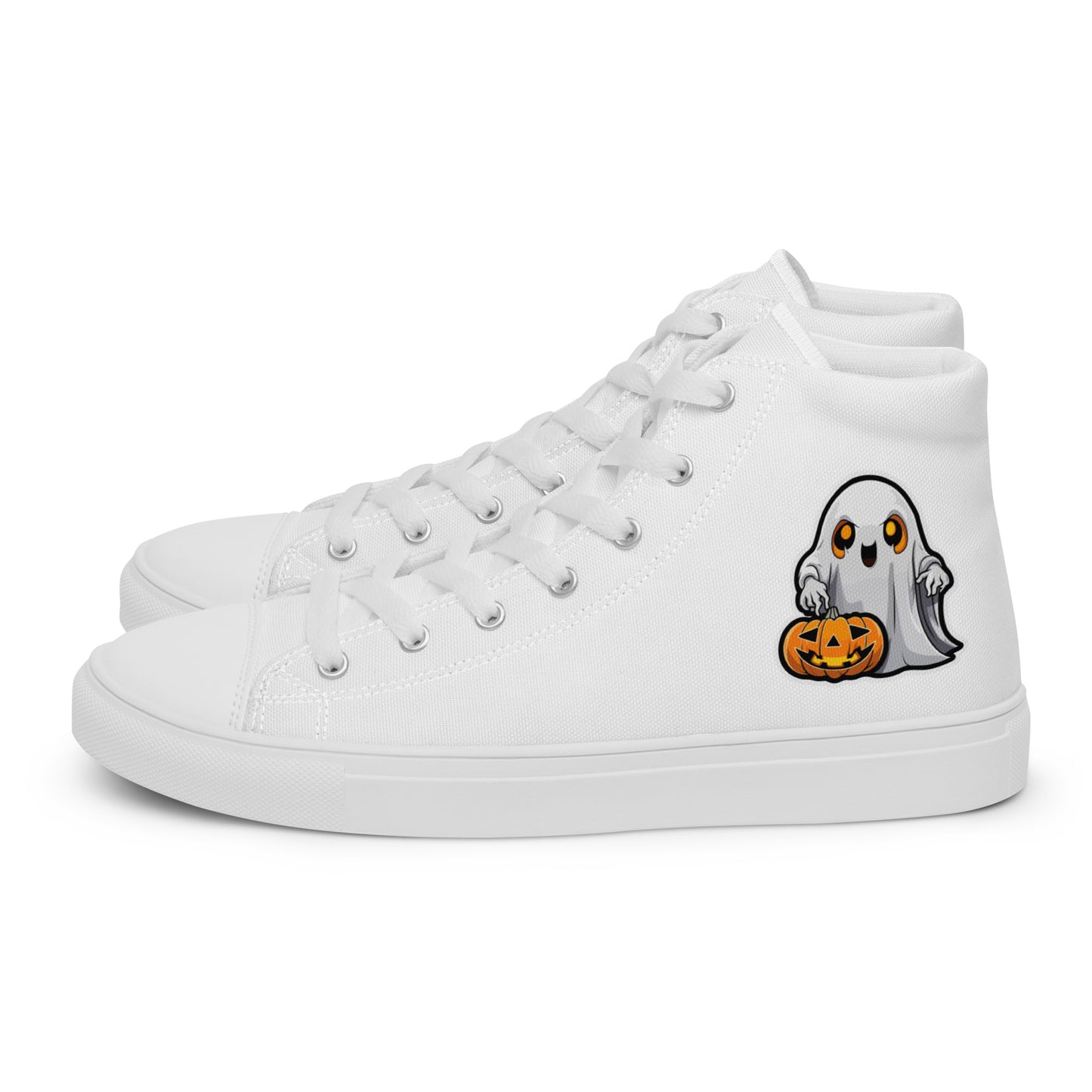 Halloween Men’s high top canvas shoes